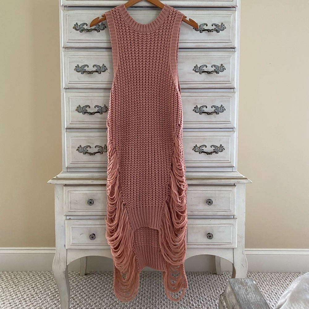 Vici Distressed Knit Tunic